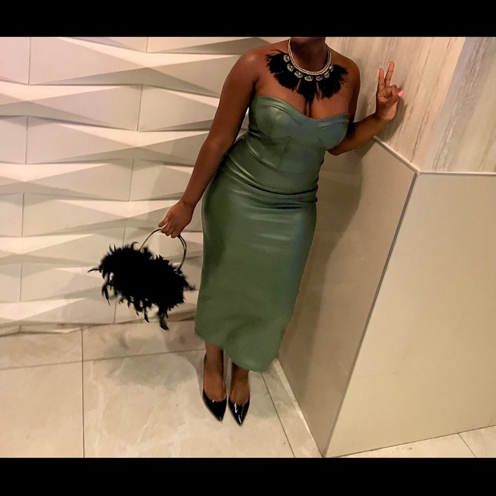 Monaco Strapless Green Dress